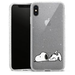 Silikon Glitter Case transparent-silber