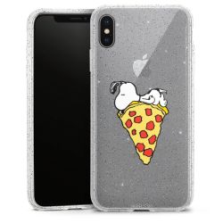 Silikon Glitter Case transparent-silber