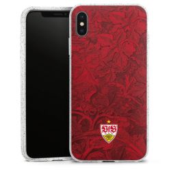 Silikon Glitter Case transparent-silber