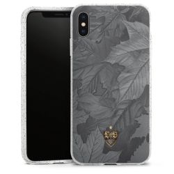 Silikon Glitter Case transparent-silber