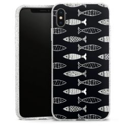 Silikon Glitter Case transparent-silber