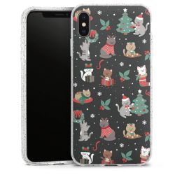 Silikon Glitter Case transparent-silber