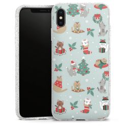 Silikon Glitter Case transparent-silber