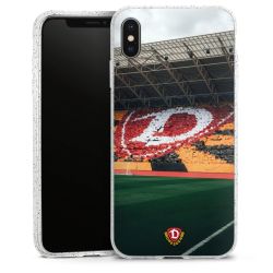 Silikon Glitter Case transparent-silber