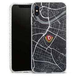 Silikon Glitter Case transparent-silber