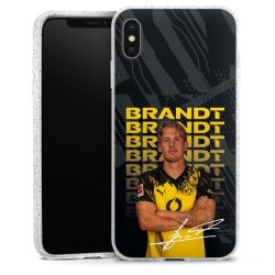 Silikon Glitter Case transparent-silber