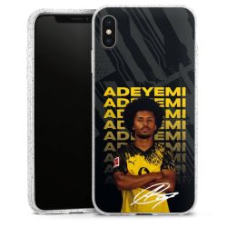 Silikon Glitter Case transparent-silber