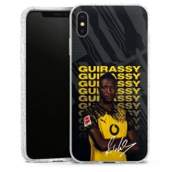 Silikon Glitter Case transparent-silber