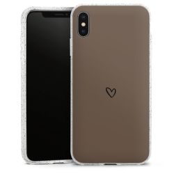 Silikon Glitter Case transparent-silber