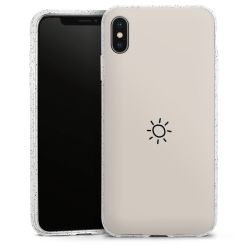 Silikon Glitter Case transparent-silber