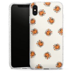 Silikon Glitter Case transparent-silber