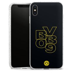 Silikon Glitter Case transparent-silber