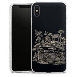 Silikon Glitter Case transparent-silber