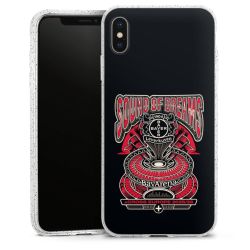 Silikon Glitter Case transparent-silber