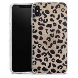 Silikon Glitter Case transparent-silber