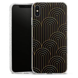 Silikon Glitter Case transparent-silber