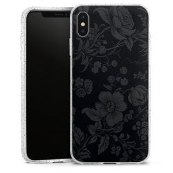 Silikon Glitter Case transparent-silber