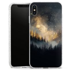 Silikon Glitter Case transparent-silber