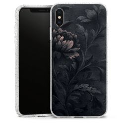 Silikon Glitter Case transparent-silber