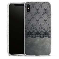 Silikon Glitter Case transparent-silber