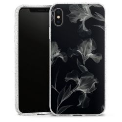 Silikon Glitter Case transparent-silber