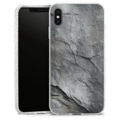 Silikon Glitter Case transparent-silber