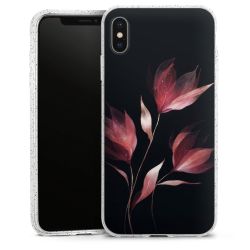 Silikon Glitter Case transparent-silber