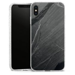 Silikon Glitter Case transparent-silber