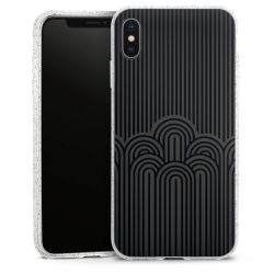 Silikon Glitter Case transparent-silber