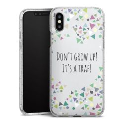 Silicone Glitter Case silver glitter