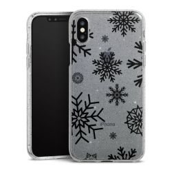 Silicone Glitter Case silver glitter