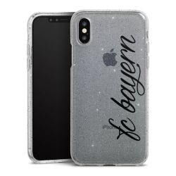 Silicone Glitter Case silver glitter