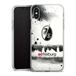 Silikon Glitter Case transparent-silber