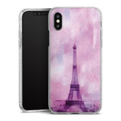 Silikon Glitter Case transparent-silber