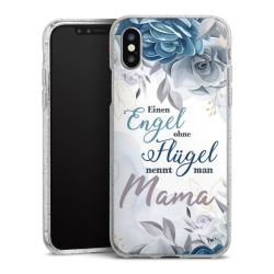 Silikon Glitter Case transparent-silber