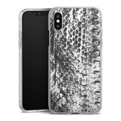 Silicone Glitter Case silver glitter