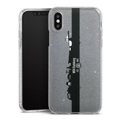 Silikon Glitter Case transparent-silber