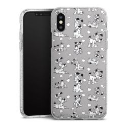 Silikon Glitter Case transparent-silber