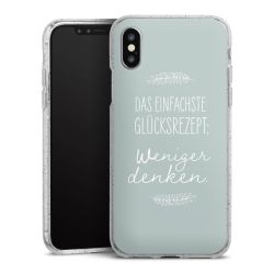 Silikon Glitter Case transparent-silber