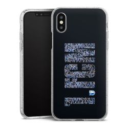 Silikon Glitter Case transparent-silber