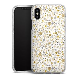 Silicone Glitter Case silver glitter