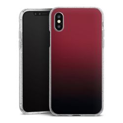 Silikon Glitter Case transparent-silber