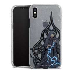 Silikon Glitter Case transparent-silber