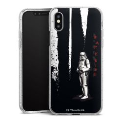 Silikon Glitter Case transparent-silber