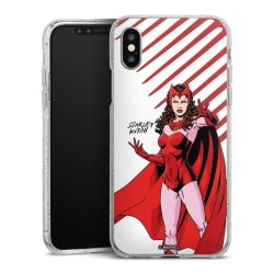 Silikon Glitter Case transparent-silber