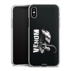 Silikon Glitter Case transparent-silber