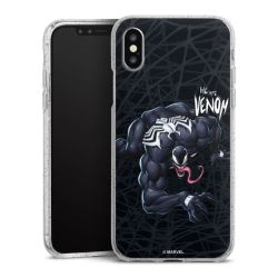 Silikon Glitter Case transparent-silber