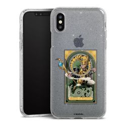 Silikon Glitter Case transparent-silber