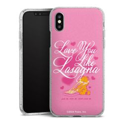 Silikon Glitter Case transparent-silber