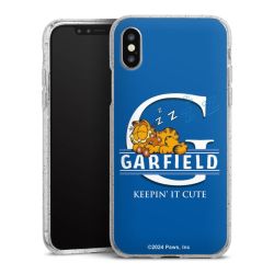 Silikon Glitter Case transparent-silber